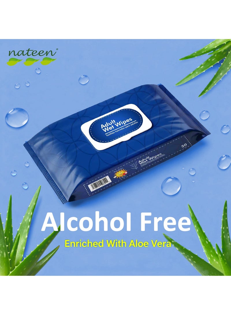 Nateen Multi Purpose Wipes,Pure Water Universal Wipes,40s x 12 Packs (480 Wipes),Big Size Wet Wipes for All Purpose Cleaning,Aleo vera & Jasmine Lotion for Sensitive Skin. - Image 2